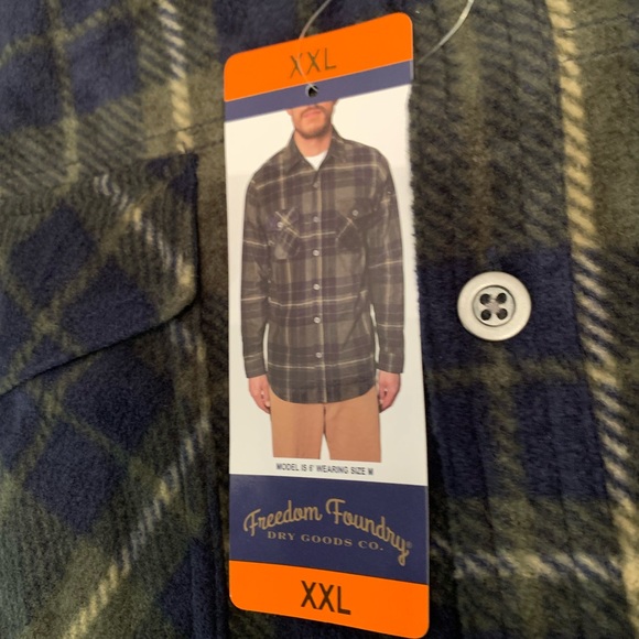 COPY - NWT Freedom Foundry fleece plaid shirt XXL - Picture 3 of 9